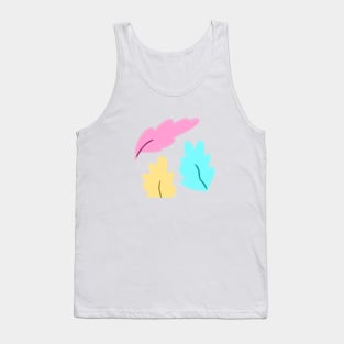 Colorful watercolor leaf art design Tank Top